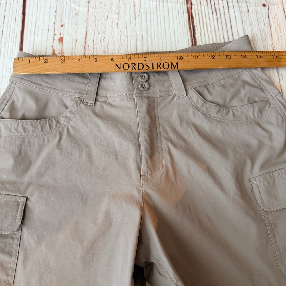 Eddie Bauer Summer Trail Shorts Womens 6 Tan Hiking Gorpcore Utility Cargo Nylon - Picture 5 of 10
